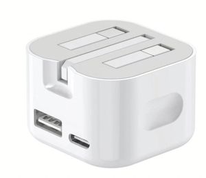 Best Quality Uk <b>Plug</b> USB A+<b>C</b> 20w Quick Charger Fast Charging Usb <b>Type</b> <b>C</b> Wall Charger <b>Adapter</b> - Product Image 1