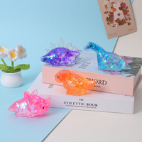 Jouet anti-stress dinosaure en TPR souple à paillettes, à rebond lent, pour le bureau, cadeau en gros