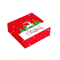 Caja de Regalo Navideña de Varios Tamaños, Caja de Regalo de Cartón Resistente para Decoración Navideña, Bodas, Regalos de Año Nuevo