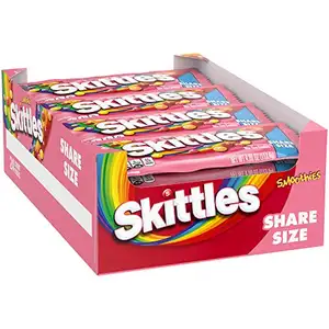 สมูทตี้ Skittles แบ่งปันขนาดลูกอม,แพ็ค4ออนซ์,สมูทตี้,4ออนซ์ (แพ็ค24)