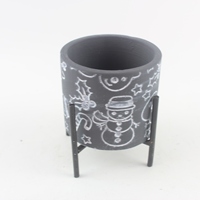 Nouveau design, pot de fleurs rond en ciment classique, écologique, pour l'intérieur/l'extérieur, en vente