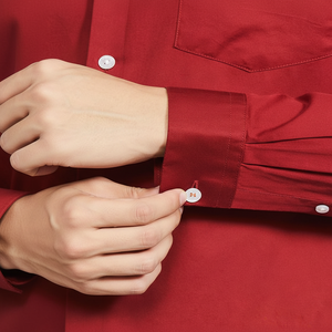 เสื้อเชิ้ตผ้าฝ้ายแขนยาวเข้ารูปของผู้ชายหรูหราปกโปโลชุดทำงานคุณภาพสูงสำหรับทางการลำลองพิมพ์ลาย - Product Image 2