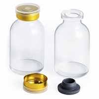 Vente en gros de flacons en verre transparent de 3 ml à 30 ml avec logo personnalisé et bouchons colorés pour l'emballage de cosmétiques et d'extraits végétaux