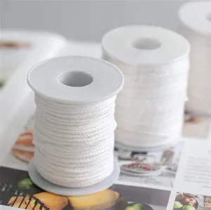 Amazo Hot Sell 1 Roll 200 Feet 24 PLY Natura Cotton Twine String Spools Wire Rope For Braided Candle Wicks TLX0015