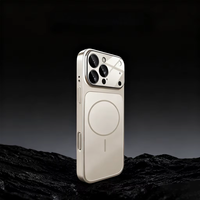 Coque de téléphone magnétique givrée mate avec protection d'objectif en verre pour iPhone 17 Air 16 15 14 13 12 11 Pro Max Plus