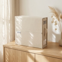 Boîte de rangement pliable en tissu Oxford avec logo personnalisé Rolyee, poignée, empilable, moderne, pour couette, organiseur pour armoire