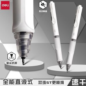 Deli SF300 0.5mm ST Tip Gel Pen Black Ink Press Activated Silent For Students Exams - Product Image 5