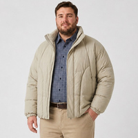 Chaqueta de plumón para hombre, acolchada, con cuello alto, cremallera completa, bolsillos, cálida para invierno, informal, tallas grandes, extragrandes, 90% plumón, 6XL 7XL
