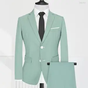 Personalizado padrino traje de boda novio esmoquin chal solapa menta hombres trajes 2 piezas boda mejor hombre traje hecho a medida para hombres