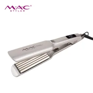 Silver Color 480F 3D Grid Hair Straightener Wide Plate Titanium Flat Iron Floating Plate Hair Straightener