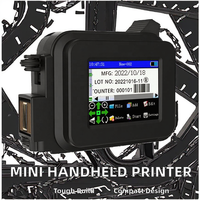 Mini impresora de inyección de tinta negra portátil de 12,7mm, máquina de codificación térmica de 600dpi para todas las etiquetas flexibles para producción
