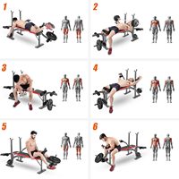 Banc d'haltères Excel avec support d'haltères Banc d'haltères Banc de presse Banc d'haltères-pour équipement de gymnastique à domicile