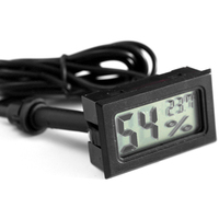 China Reptile Tank Thermometer Hygrometer Temperature Humidity Monitor for Vivarium Terrarium, As Shown