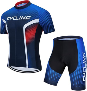 Maillots de cyclisme d'été personnalisés avec logo OEM ODM, ensembles de vêtements de sport à manches courtes, vêtements de vélo pour hommes, respirants, grandes tailles - Product Image 1