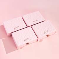 Caja de embalaje personalizada para joyería con diseño de flores rosas y velas aromáticas, mini caja de embalaje para pendientes y uñas, caja de cajón para pequeños negocios.