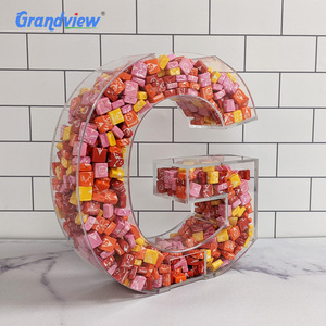 Candy Display Acrylic Wholesale Letter Shaped Candy Display Acrylic Letters Custom Fillable Acrylic Candy Letters