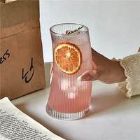 Tasse à jus, café ou thé en verre soufflé à la main, sans pied et sans couvercle, style créatif et tendance, inspirée de l'art Feng Shui