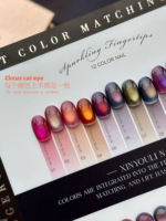 Ensemble de vernis à ongles magnétique UV effet œil de chat 9D, 12 couleurs, non toxique, végan, sans HEMA, longue durée, manucure DIY