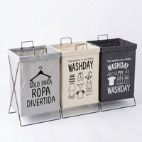 Grand panier à linge pliable et réutilisable en toile imperméable pour vêtements sales – Grande capacité, design moderne