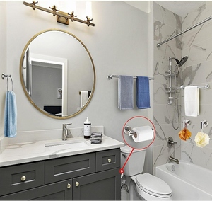 Bộ giá treo khăn bằng thép không gỉ mạ crôm cao cấp 304, phụ kiện phòng tắm, bộ dụng cụ nhà tắm - Product Image 2