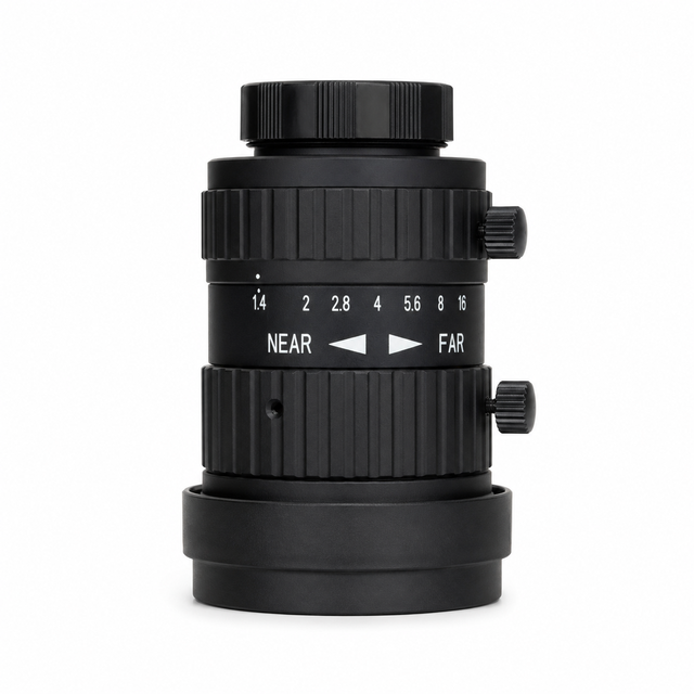8mm F1.4 Low Distortion C Mount Machine Vision Lens 2/3 Inch Sensor Manual Aperture Industrial Camera Lens