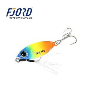 FJORD Wholesale 10g 15g Micro Jigging Lure with Hooks Casting Lead Metal Jig Micro Slow Fall Jig