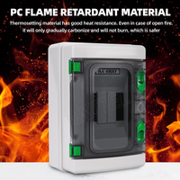 HA IP65 Boîte de distribution électrique étanche pour l'extérieur 4 8 12 18 24 voies MCB Commutateur Compteur Minuterie PC Fil de jonction en plastique