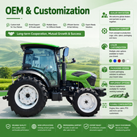 Tracteur agricole FULCORE avec prise en charge OEM/ODM, sortie hydraulique simple, sélection de vitesses flexible pour la culture, tracteur 4x4