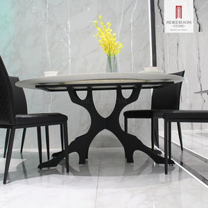 Round Ultra <strong>Thin</strong> Sintered Stone <strong>Dining</strong> <strong>Table</strong> 12mm Artificial Marble Color for Minimalist Decor - Product Image 4