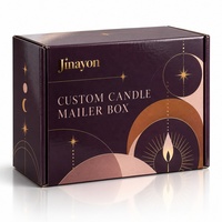 Boîte d'expédition pour bougies en carton ondulé E Flute, personnalisée, brillante, pour emballage cadeau