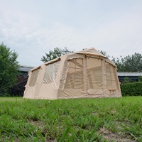 Tente Gonflable Familiale de 13,68 m² avec Quatre Fenêtres et Entrée Avant pour le Camping en Plein Air