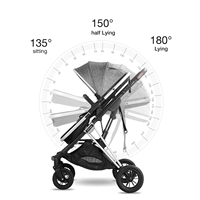 Haute paysage bébé poussette 3-en-1 landau Portable landau infantile poussette Combo panier de transport bébé poussette réversible