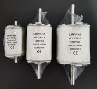 Fusible céramique LVMA 1000VDC 32A-450A DC pour système solaire photovoltaïque, fusible à lame en cuivre, certifié CE TUV, haute capacité de coupure, type à fixation par boulons
