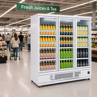 Vitrine réfrigérée verticale à refroidissement par air pour boissons gazeuses, sodas, magasins, restaurants, design moderne