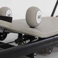 Nouvelle conception, machine de Pilates pliable portable en acier au carbone gris rose, de haute qualité, durable, pour la maison, le studio et la remise en forme
