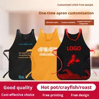 Logo personnalisé jetable non-tissé adulte enfants bavoir homard marmite restaurant BBQ viande tablier usage spécial sacs étuis