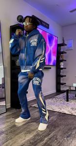 Ensemble de pantalons de survêtement à capuche pour hommes de haute qualité Costume de sport avec logo personnalisé pour la piste de jogging comprend un pantalon Survêtements deux pièces - Product Image 2