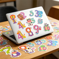 Etiqueta Adhesiva de Vinilo PP PVC Resistente a los Rayos UV y al Agua con Logotipo de Marca Personalizado BOTU, Paquete de Etiquetas Troqueladas para Laptop y Patineta