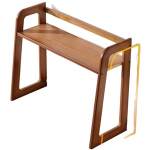 Estante para té de madera de nogal con textura de veta de madera delicada, de varios niveles para exhibir teteras, recipientes para té y otros usos multifuncionales. - Product Image 5
