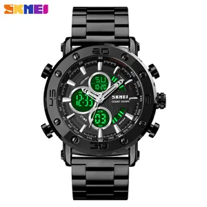 SKMEI-reloj Digital para hombre, pulsera de negocios con luz Led, resistente al agua hasta 30M, 1636