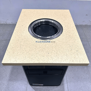 Mesa de Comedor Comercial de Acero Inoxidable para Restaurante, Estilo Coreano, Moderna, Sin Humo, con Pantalla Táctil Inteligente, Personalizable, KLEADONE KLD-097-HGT-B3 - Product Image 5