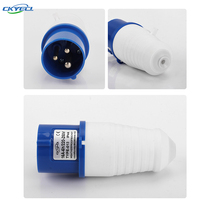 Prise de courant industrielle économique étanche en cuivre haute intensité 3P IP44/IP67 16A-125A 2P+E 220V mâle 3 pôles ignifuge