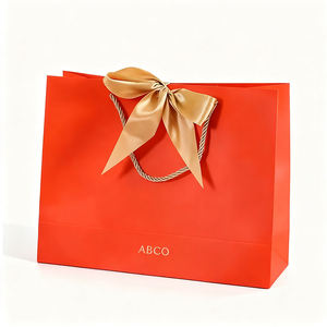 Vente en gros de petits et grands sacs en papier noir de luxe logo imprimé personnalisé <span class=keywords><strong>pour</strong></span> bougie et artisanat shopping papier blanc - Product Image 4