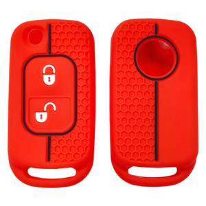 Housse de clé de voiture en silicone pour <span class=keywords><strong>Mercedes</strong></span> Benz C S M ML E Flip Remote Key Shell Fob <span class=keywords><strong>Protection</strong></span> 2 Boutons - Product Image 3