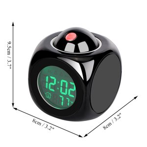 Reloj de Proyección para Techo de Dormitorio, Divertido Reloj Despertador con Proyección de Tiempo en Español y Inglés, Pantalla LCD, Rotación de 180 Grados - Product Image 6