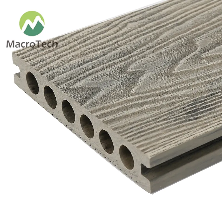 木製プラスチック複合床材140 * 23mmwpcデッキエンボス加工屋外wpc
