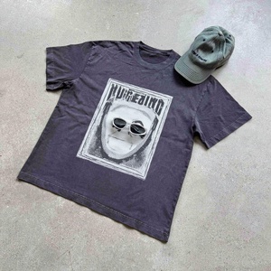 เสื้อยืดฮิปฮอปขนาดใหญ่พิมพ์ลายโลโก้แบบโอเวอร์ไซส์วินเทจสไตล์สตรีทแวร์ผ้าฝ้าย100% ปรับแต่งได้ - Product Image 1