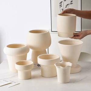 Meilleures ventes de pots de fleurs en terre cuite modernes pour la décoration de balcon, de maison, de table, de plantes succulentes, décoration d'intérieur - Product Image 3