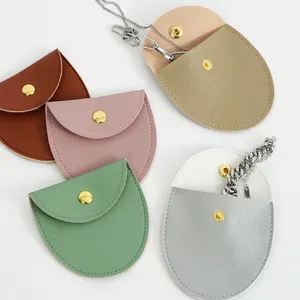 Jewelry Bag Pouch Good Quality Cheap Price PU Leather Green Purple Ring Necklace Take Away Jewelry Bag Pouch