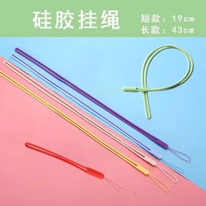 Silicone Lanyard 45Cm Soft Multicolor Elastic Phone Lanyard For Id Cards With Plastic Buckle - Product Image 4